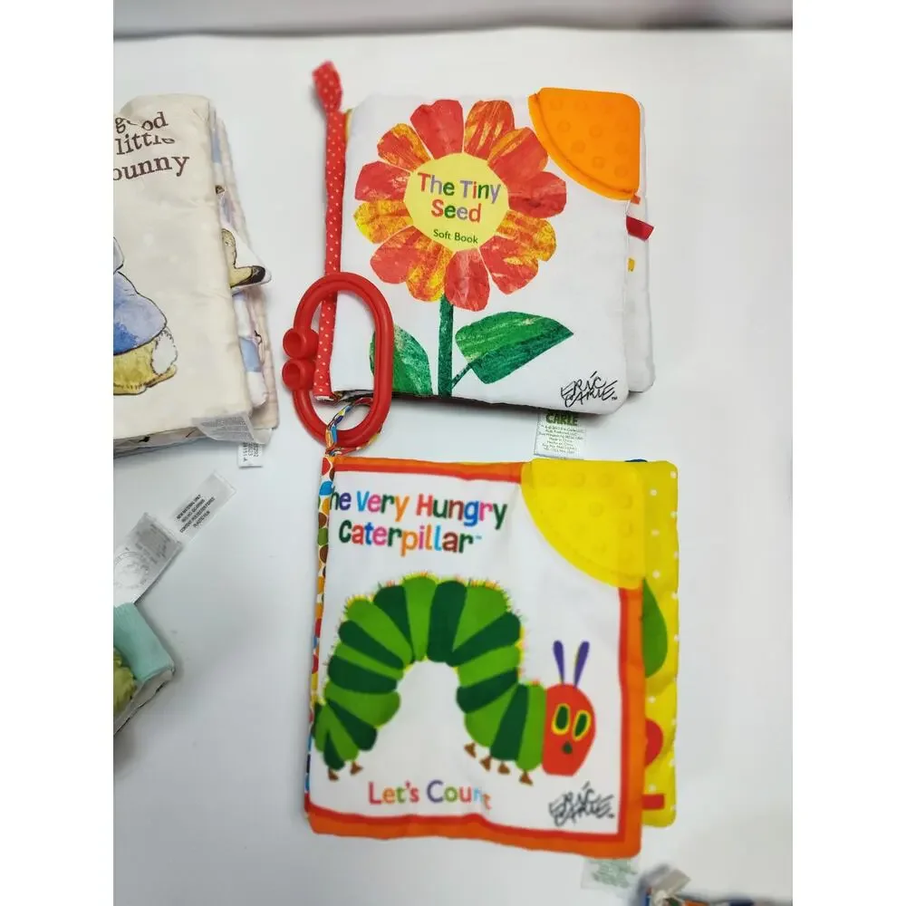 Baby Cloth Book Bundle Dr Seuss Eric Carle Peter Rabbit Soft Sensory Lot